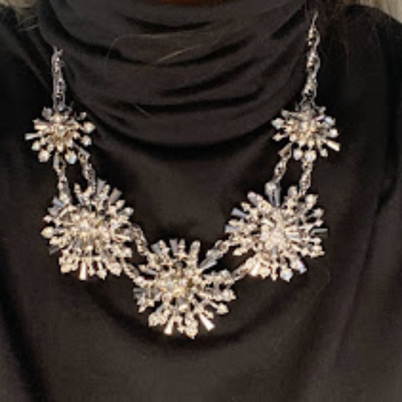 Banana Republic Silver Starburst Statement Necklace - Picture 7 of 7